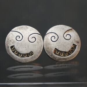 Sterling Face Earrings Marked 925 MAD